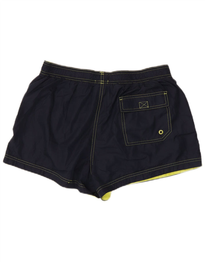 Calvin Klein Short de bain graphique pour hommes, grand, bleu marine, polyester