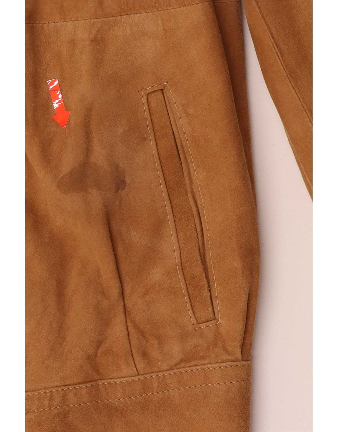 veste en daim homme vintage IT 46 Petit Beige