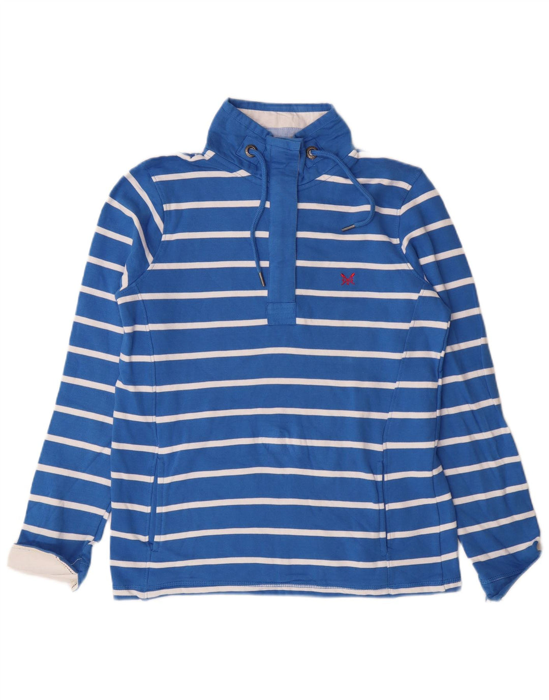 Crew Clothing Sweat-shirt surdimensionné pour femme UK 8 Petit Bleu Coton