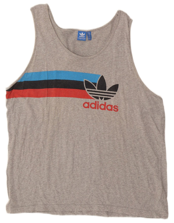 ADIDAS Débardeur graphique pour hommes 2XL Gris Colorblock