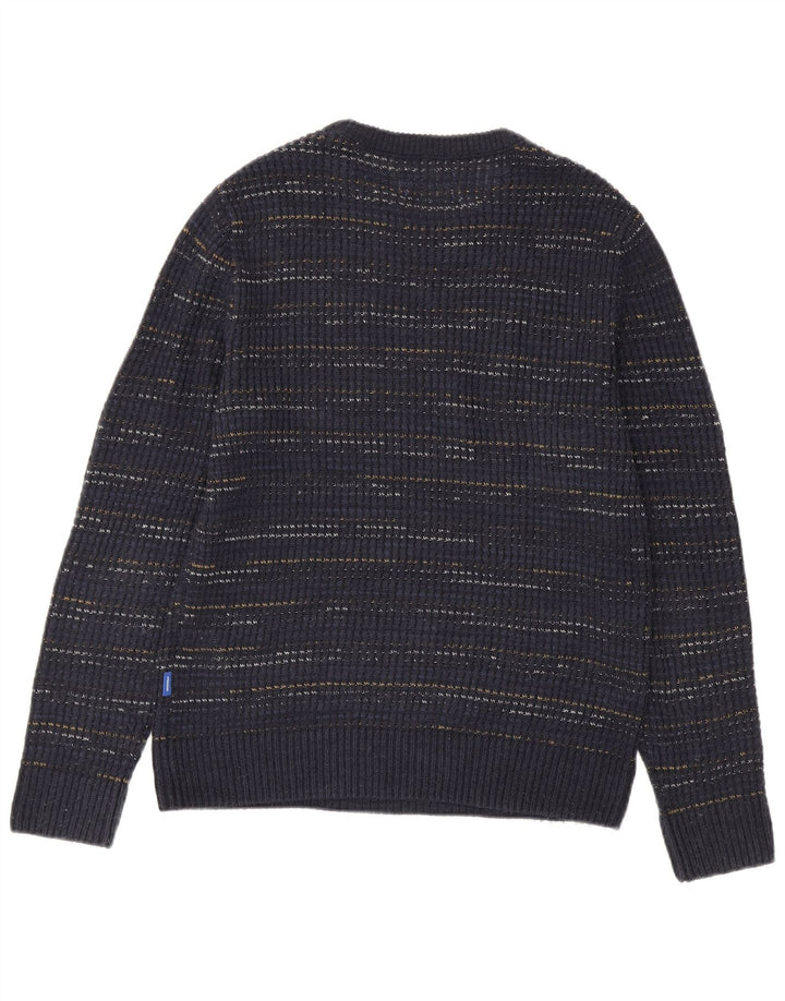 Jack & Jones Pull col bateau pour homme Bleu marine moyen à fines rayures