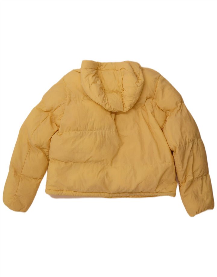 CHAMPION Veste matelassée à capuche courte pour femme UK 14 Jaune moyen Polyamide
