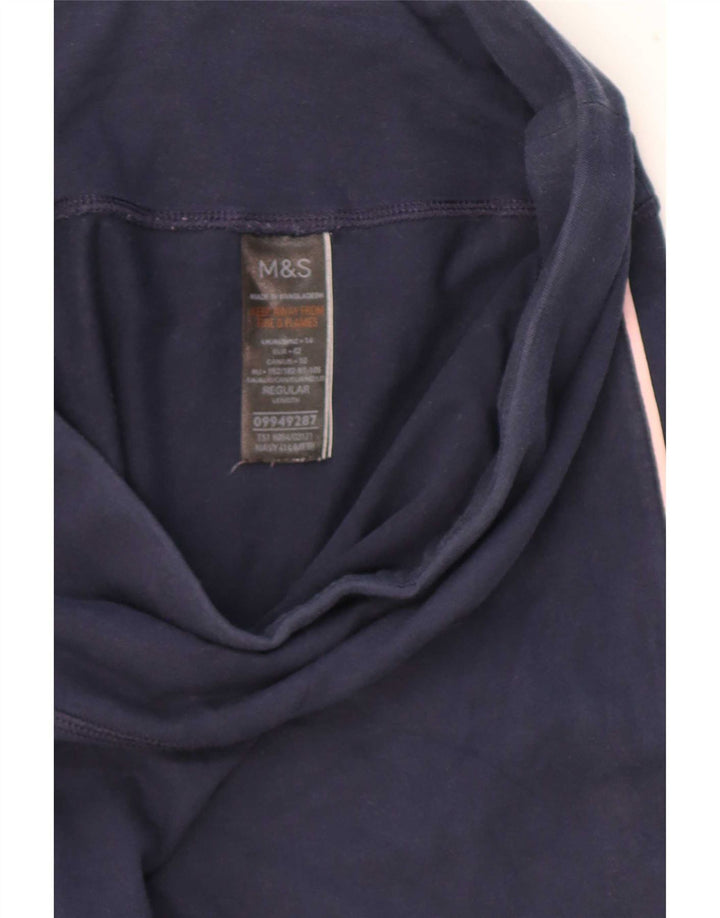Marks & Spencer Leggings Femme UK 14 Coton Bleu Marine Moyen