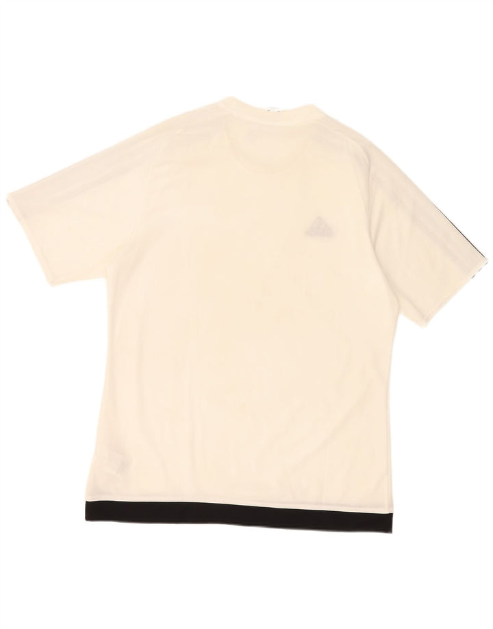 Adidas Hommes Climalite T-Shirt Haut Grand Blanc Polyester