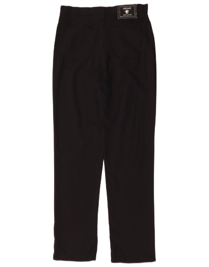 Versace Pantalon décontracté droit W32 L31 Noir Polyamide