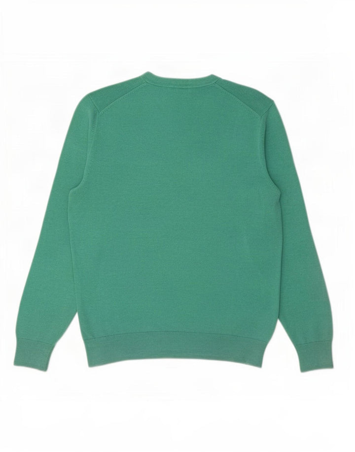 Gap Pull Col V Homme Vert Moyen Coton