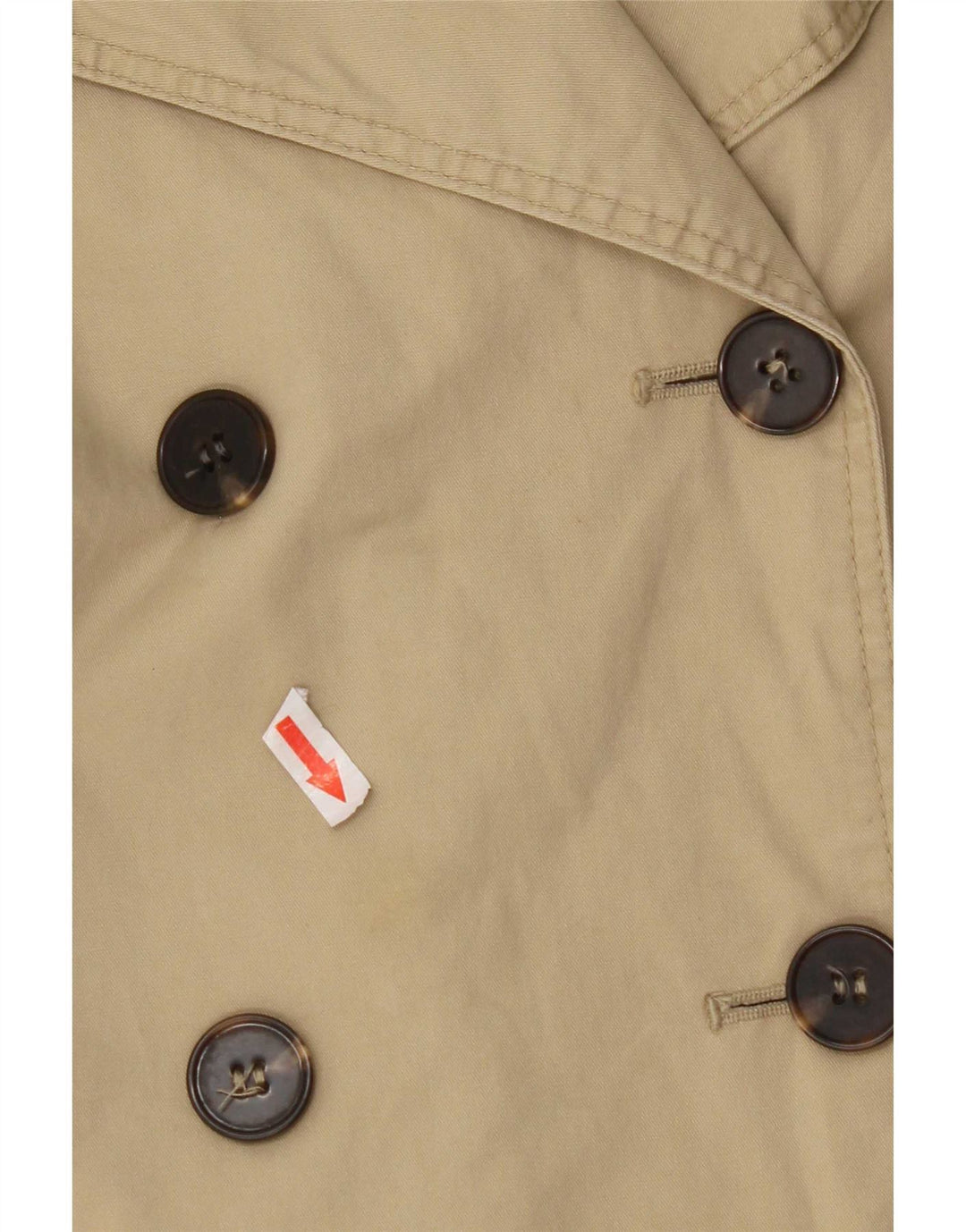 Zara Femme Trench Coat UK 16 Grand Coton Beige