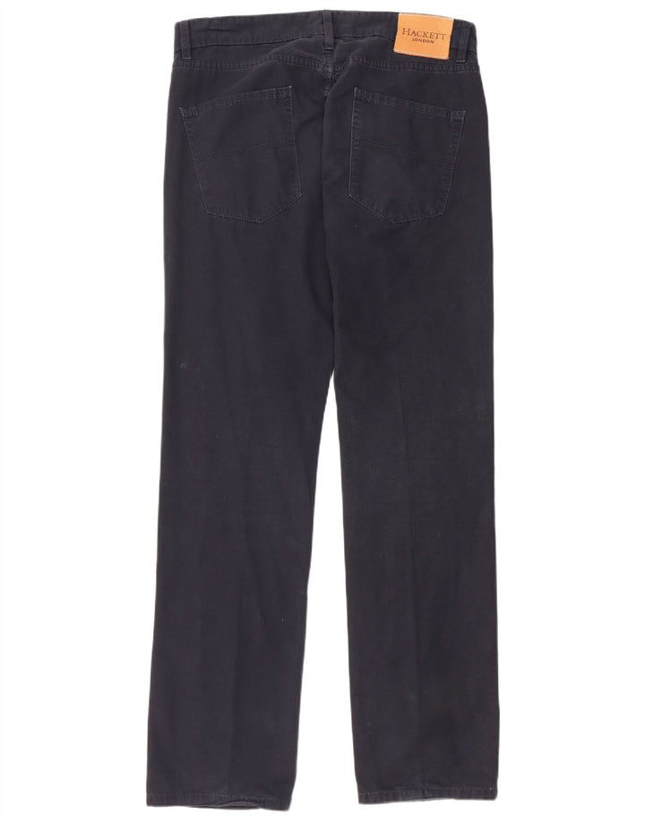 HACKETT Pantalon décontracté droit pour homme W34 L32 Bleu marine Coton