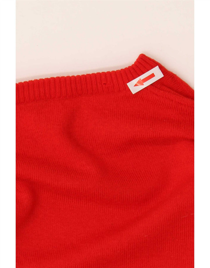 Gran Sasso Pull Col Rond Homme Rouge Moyen Laine Vierge