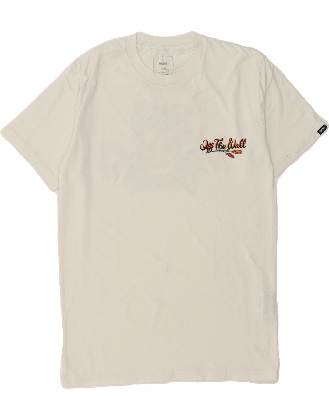 VANS Mens Graphic T-Shirt Top Small White Cotton Vintage Vans and Second-Hand Vans from Messina Hembry 