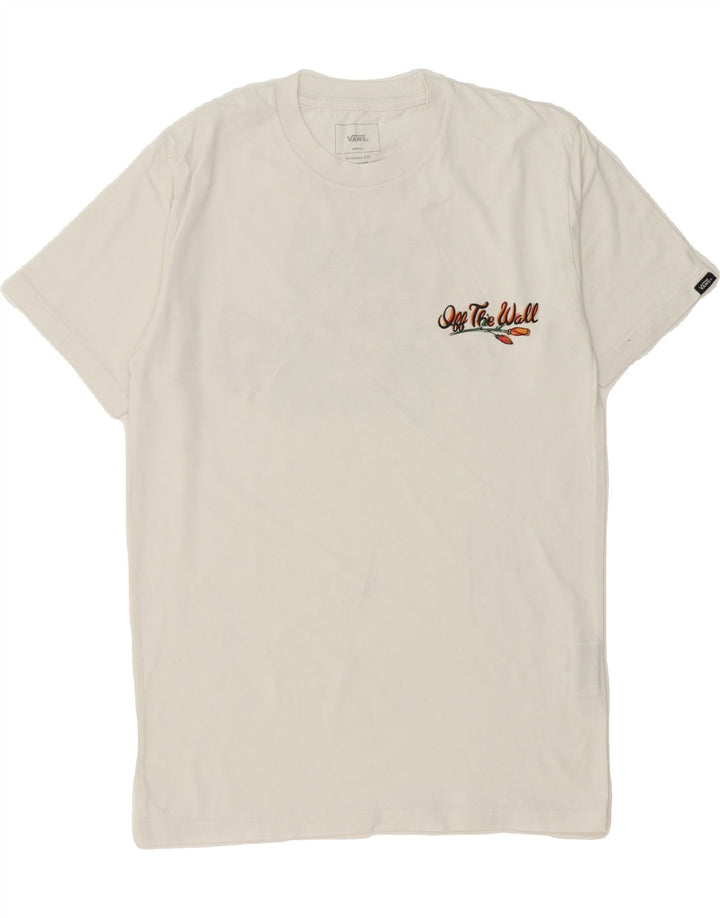 VANS Mens Graphic T-Shirt Top Small White Cotton Vintage Vans and Second-Hand Vans from Messina Hembry 