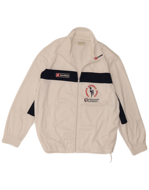 Lotto Veste de survêtement graphique pour homme XL Blanc Colorblock Polyester