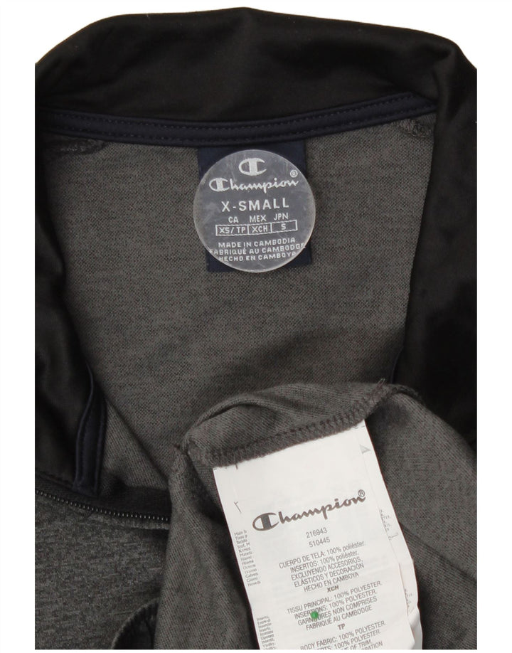 Champion Veste de survêtement graphique pour homme XS Gris Colorblock Polyester