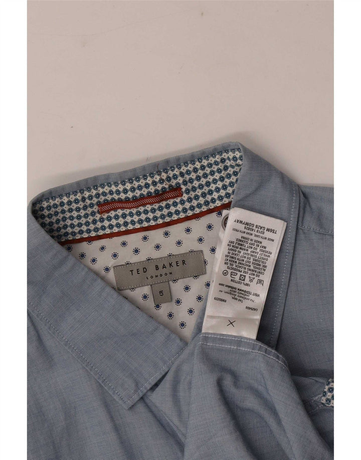 Ted Baker Chemise Homme Taille 5 XL Bleu Coton