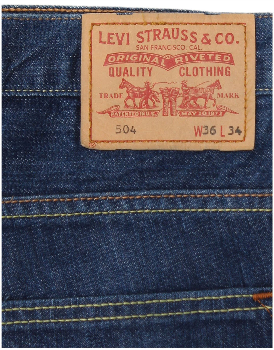 Levi's Jean Droit 504 Homme Bleu W36 L29 Coton