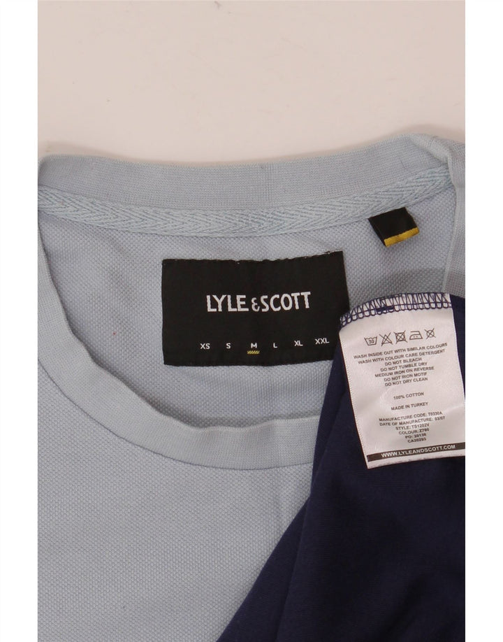 Lyle & Scott T-Shirt Homme Bleu Marine Moyen Coton Colorblock