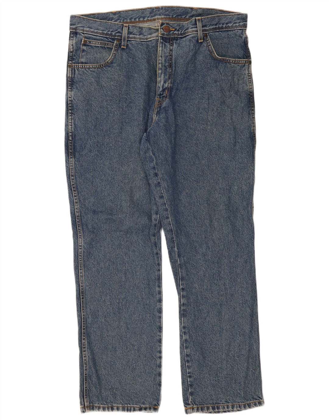 Wrangler Jean droit coupe droite W38 L30 pour homme en coton bleu