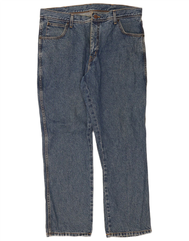 Wrangler Jean droit coupe droite W38 L30 pour homme en coton bleu
