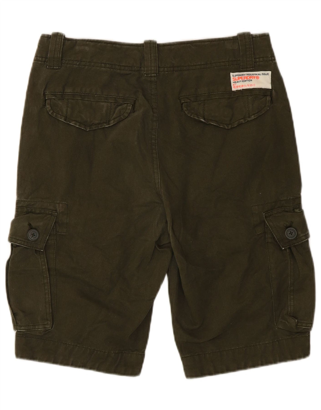 Superdry Short Cargo Homme Petit W29 Kaki Coton