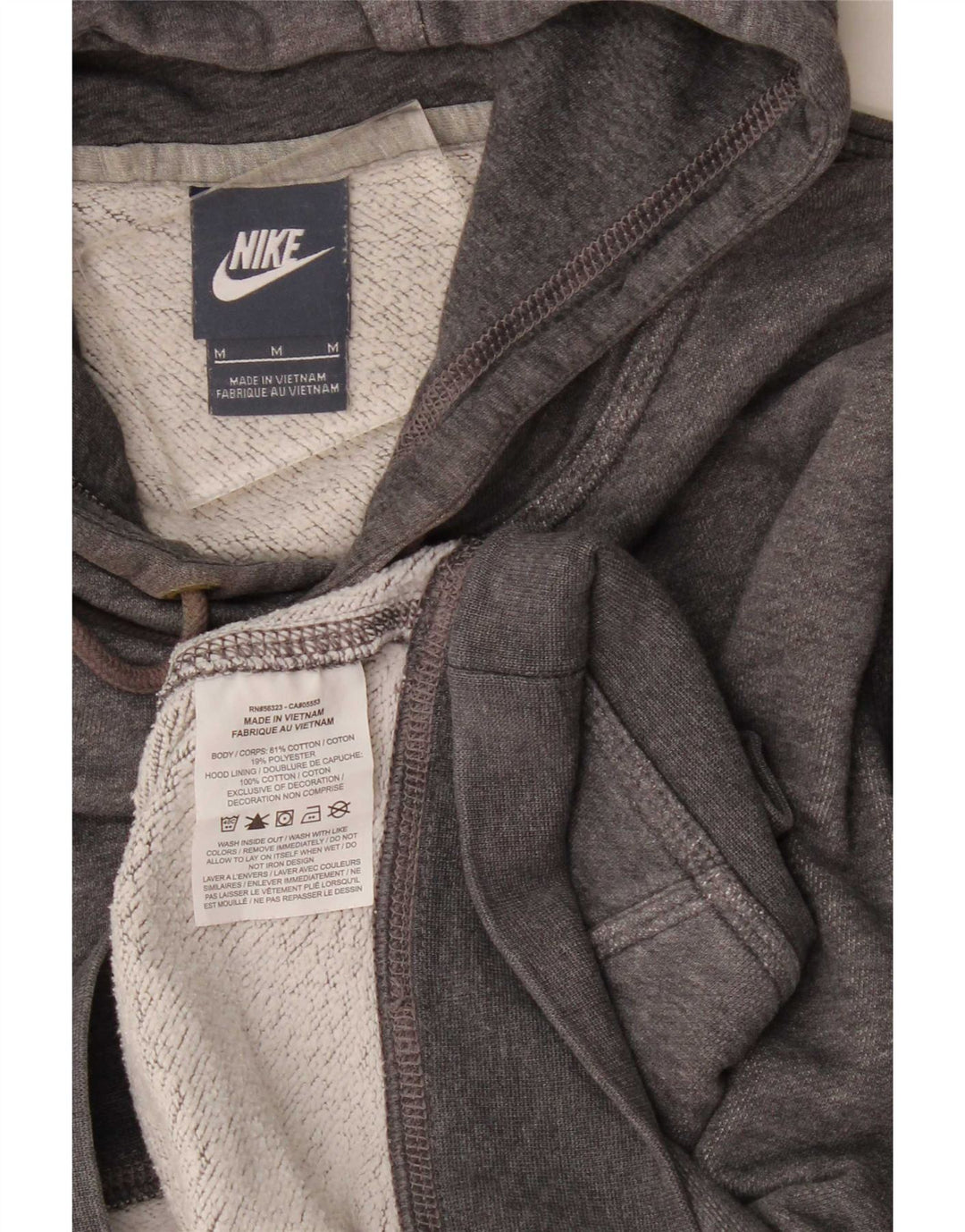 Nike Pull à capuche en coton gris moyen pour homme