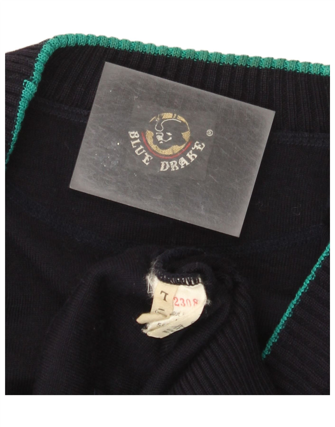 Blue Drake Cardigan pour homme en laine bleu marine