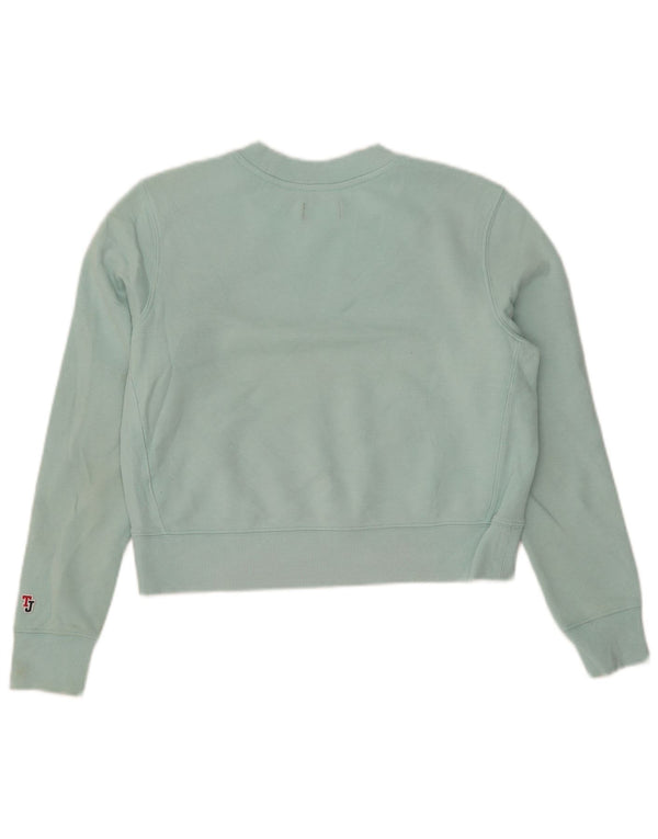 Tommy Hilfiger Sweat-shirt court surdimensionné pour femme UK 2 2XS Turquoise
