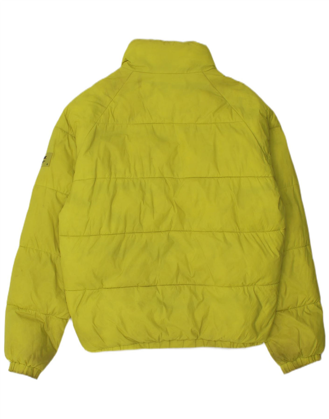 Zara Veste matelassée coupe ample pour homme UK 36 Small Jaune Polyester