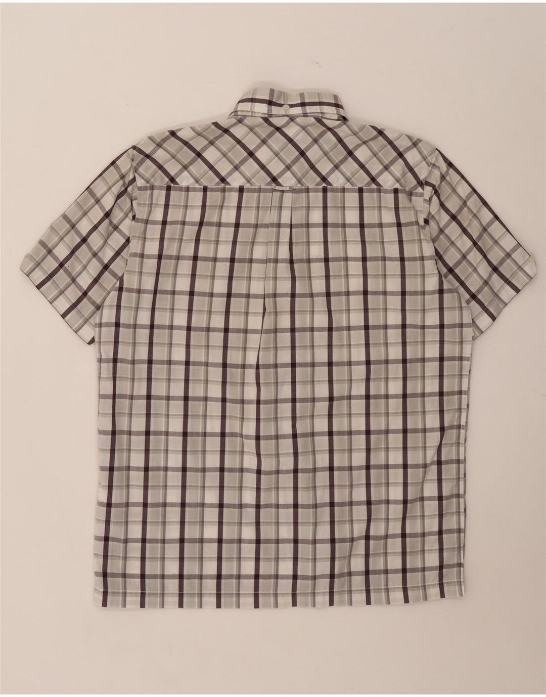 Ben Sherman Chemise à manches courtes homme gris moyen à carreaux en coton
