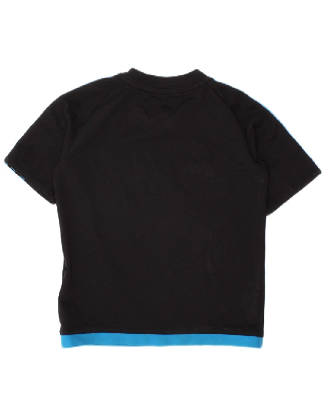 ADIDAS Boys Climalite T-Shirt Top 4-5 Years Black Colourblock Polyester