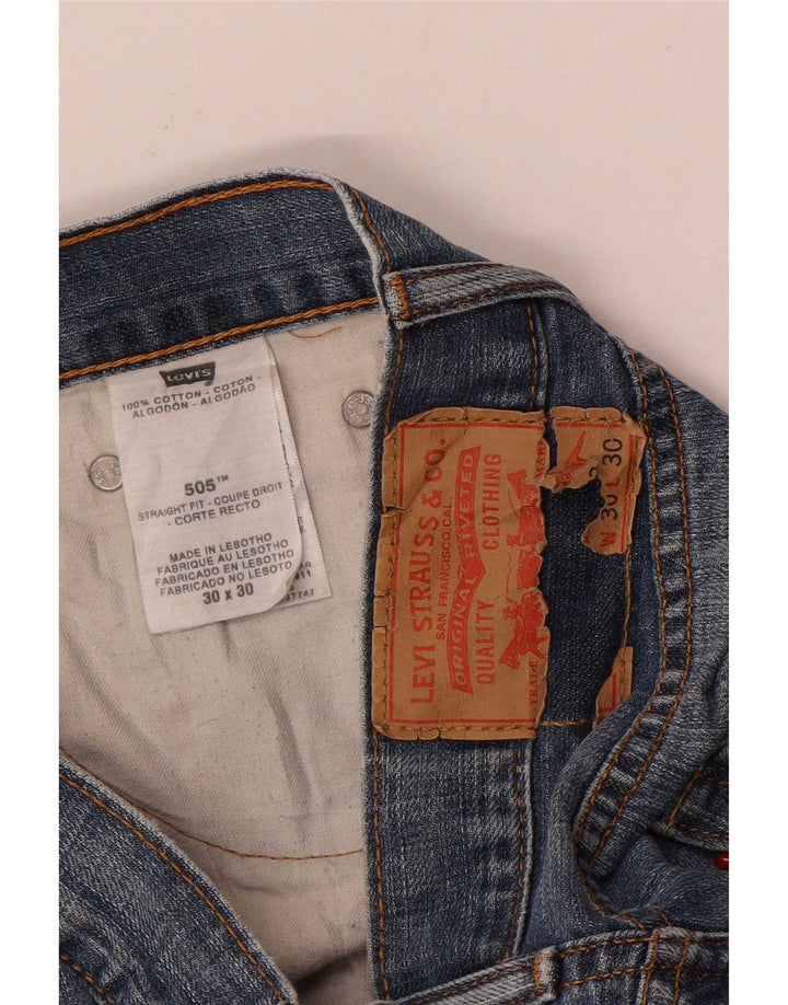 Levi's Jean Droit 505 Homme Bleu W30 L30 Coton