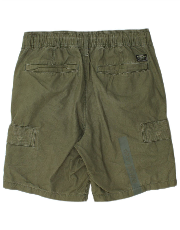 Superdry Short Cargo Homme Petit W30 Vert Coton