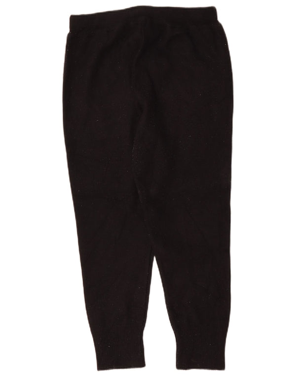 Zara Pantalon de survêtement pour femme Pantalon de jogging UK 44 Medium Noir Viscose