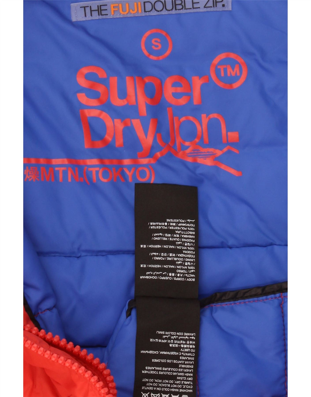 SUPERDRY Womens Padded Jacket UK 10 Small Orange Nylon