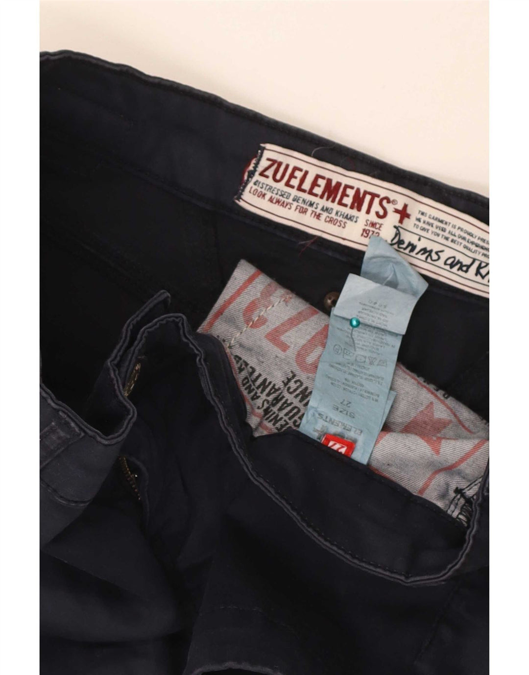 Zu Elements Short décontracté pour femme W27 Petit coton bleu marine