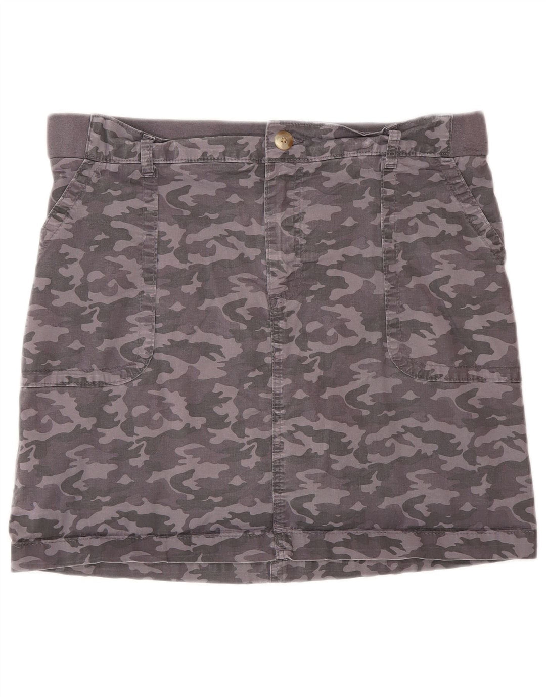 LEE Jupe-short pour femme US 14 XL Gris Camouflage Coton