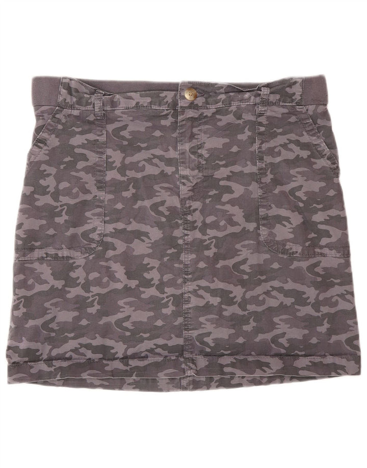 LEE Jupe-short pour femme US 14 XL Gris Camouflage Coton
