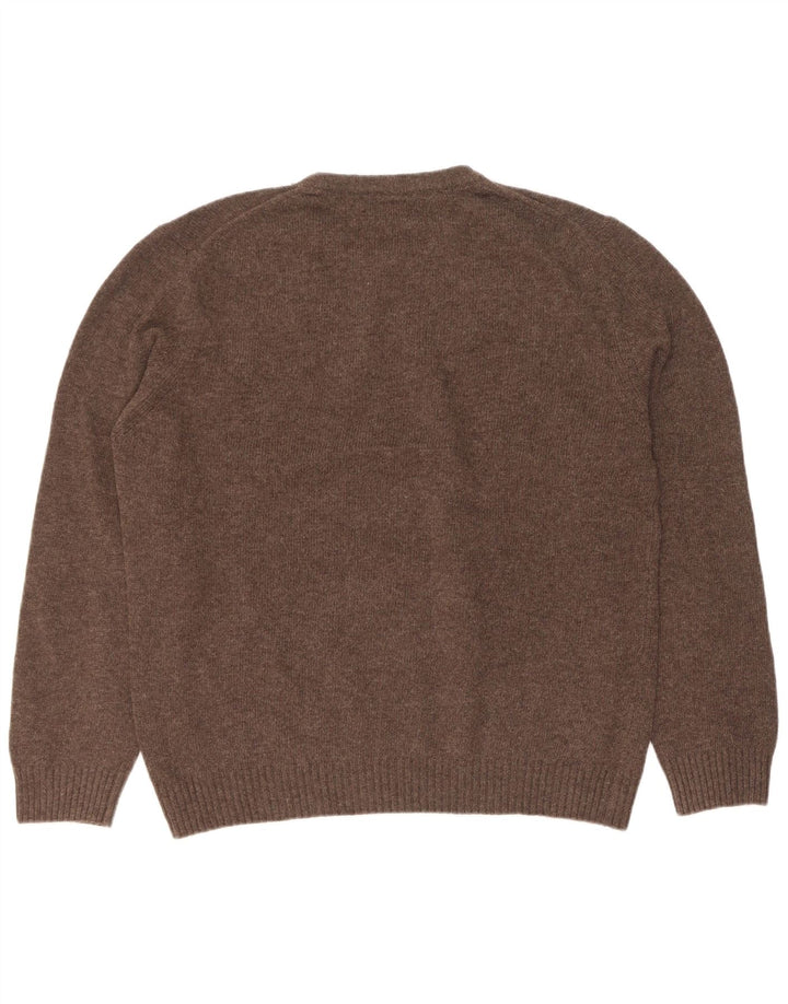 Marlboro Classics Pull à col rond pour homme XL en laine marron