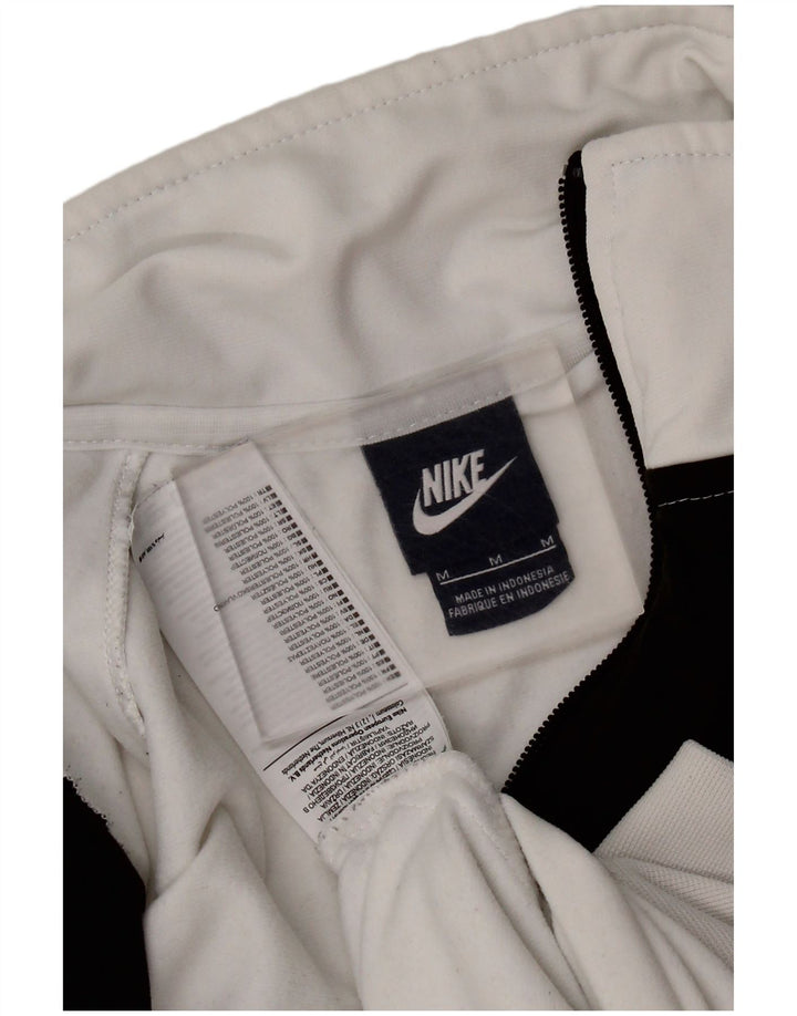 NIKE Veste de survêtement graphique pour homme en polyester color block blanc moyen
