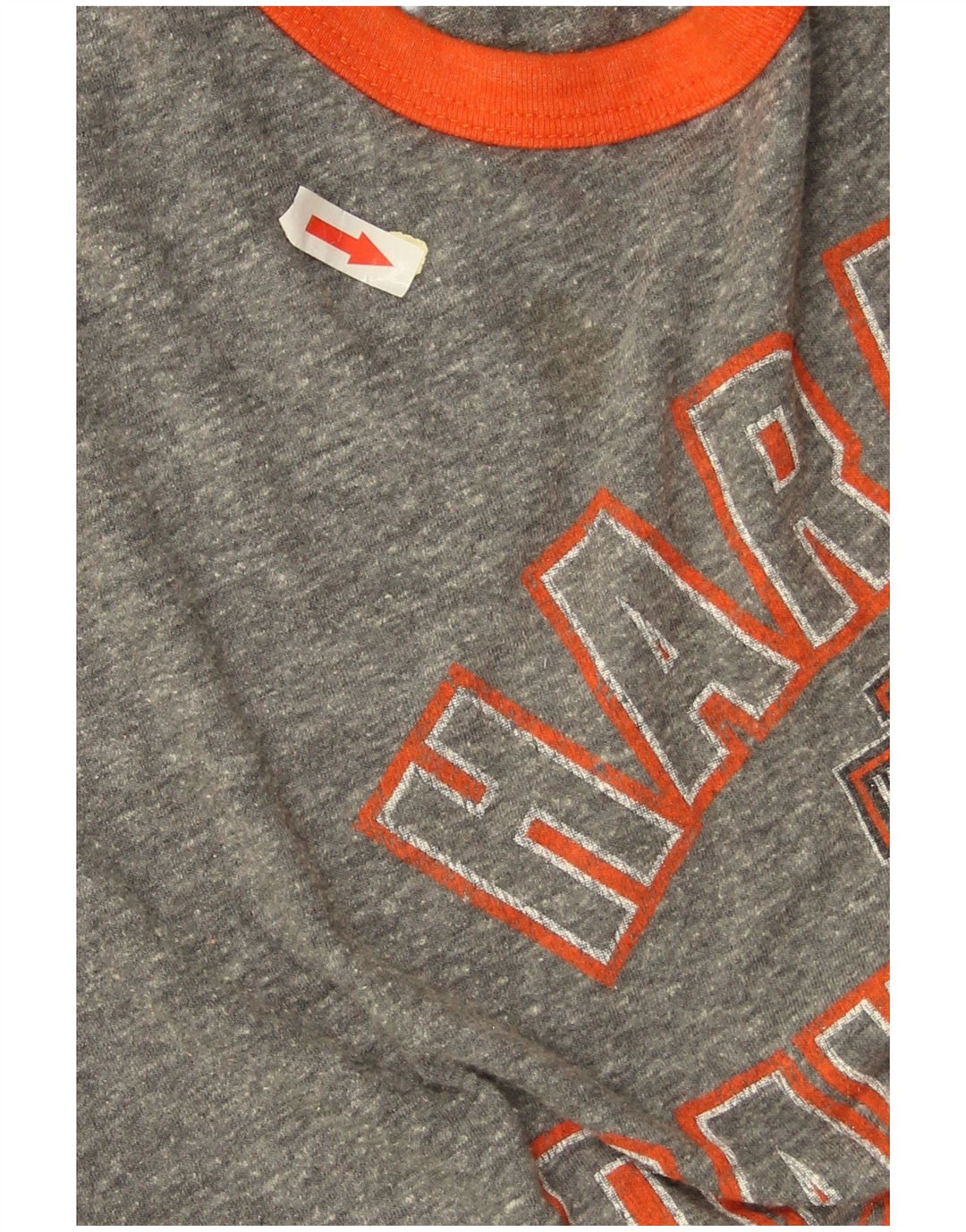 Harley Davidson Haut graphique pour femme à manches 3/4 UK 16 Large Gris Colorblock
