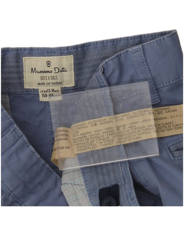 MASSIMO DUTTI Short Chino Garçon 13-14 ans W28 Bleu Coton