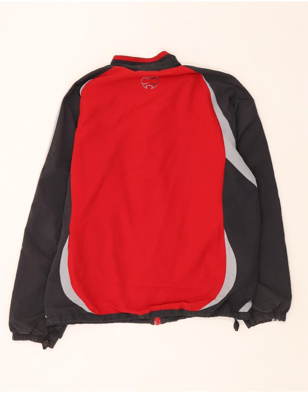 ADIDAS Veste de survêtement pour homme UK 40/42 Polyester color block rouge moyen