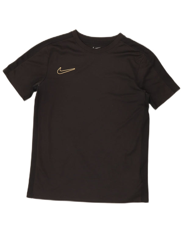 NIKE Garçons Dri Fit T-Shirt Top 12-13 ans Grand Noir Polyester