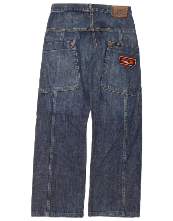 Lee Boys Spencer Wide Leg Jeans 11-12 ans W28 L27 Bleu Marine Coton