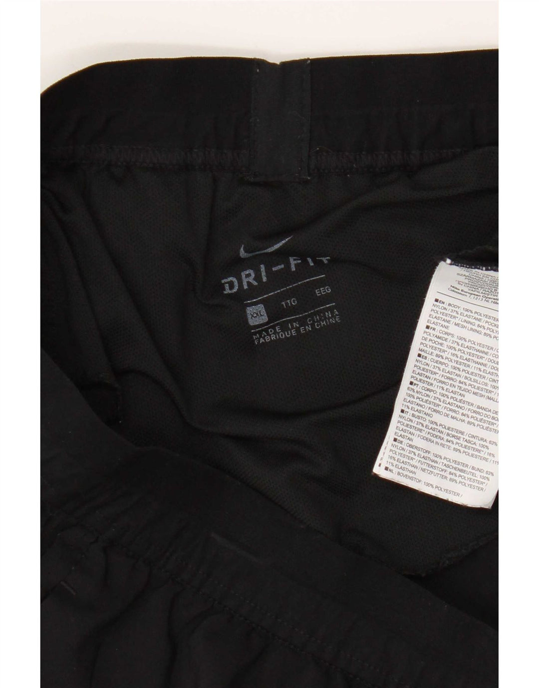 Nike Short de sport Dri Fit pour femme 2XL Noir Polyester