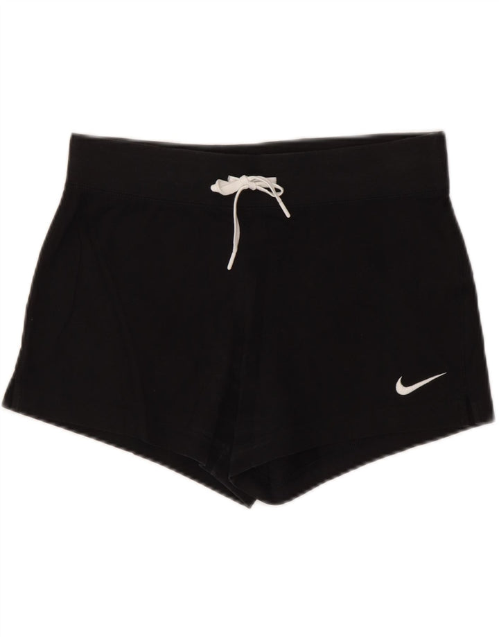 NIKE Short de sport pour femme UK 10 Petit coton noir