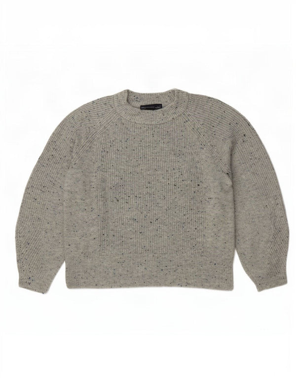 Marks & Spencer Pull à col rond pour femme UK 14 Gris moyen moucheté