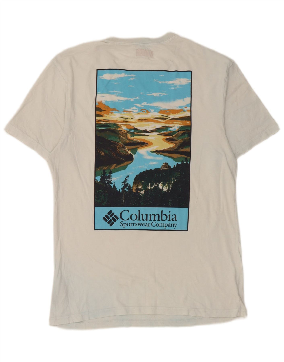 Columbia T-Shirt Graphique Homme Petit Blanc Coton