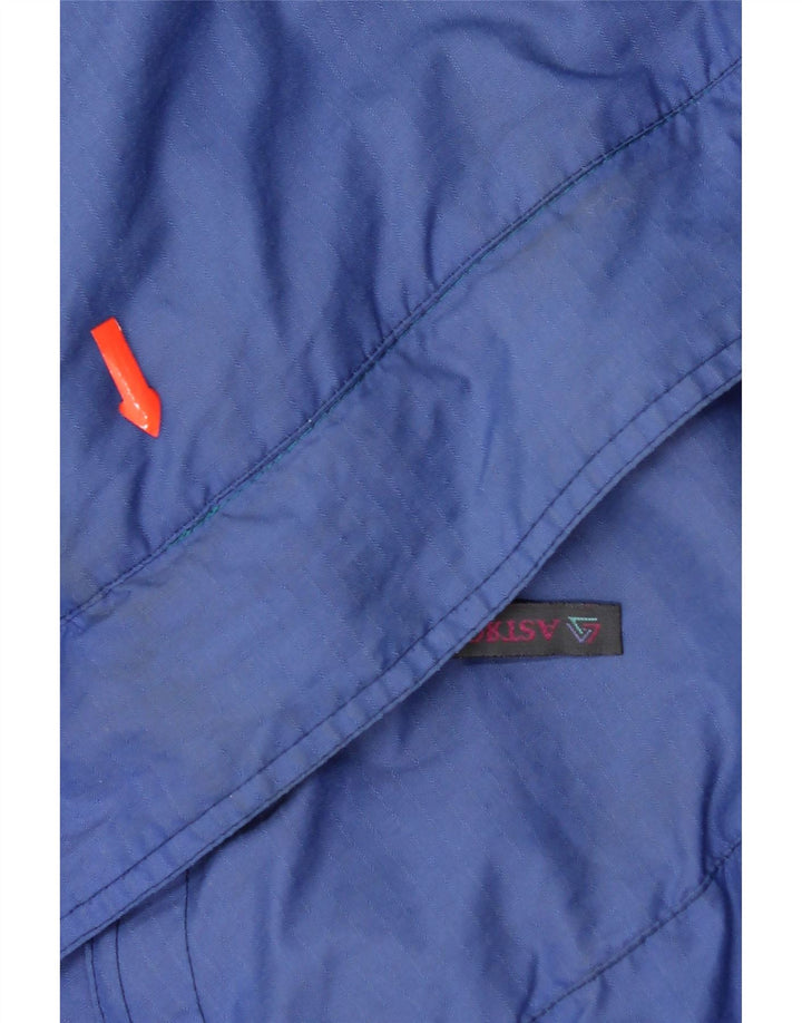 vintage Mens Graphic Pullover Ski Jacket UK 42 XL Bleu Polyamide