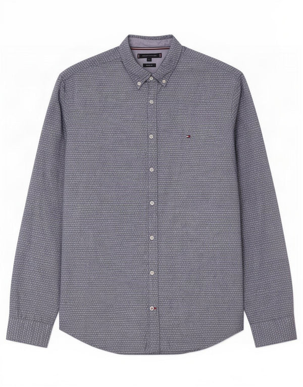 Tommy Hilfiger Chemise Regular Fit Homme Grand Bleu à Pois Coton