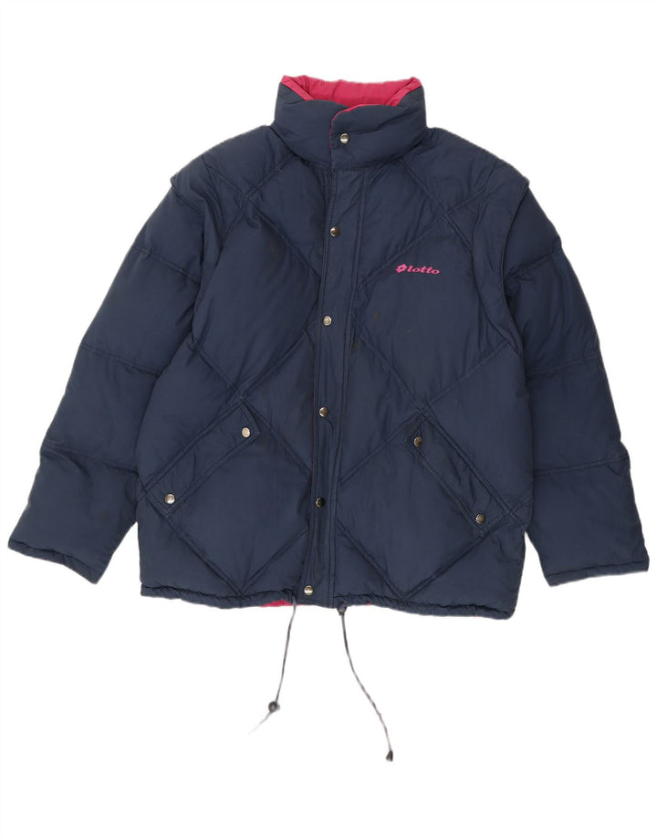 Lotto Veste matelassée réversible pour homme UK 36 Small Bleu marine Polyester